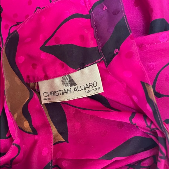 Silk Christian Aujard Sleeveless Floral Blouse - Picture 3 of 4